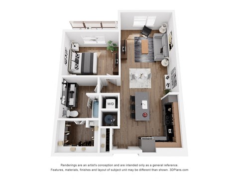 a 1 bedroom floor plan  woodland heights apartments